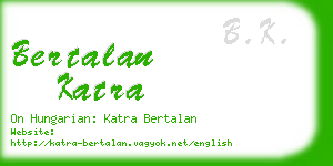 bertalan katra business card